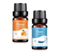 Essential Oil 10ml Essential Oils for Diffusers for Home, Essential Oil Diffuser, Humidifiers Relaxing Aromatherapy Oil for Home & Sleep, Gift for Friends(2Pcs, Orange+Ocean)