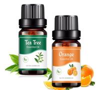 Essential Oil 10ml Essential Oils for Diffusers for Home, Essential Oil Diffuser, Humidifiers Relaxing Aromatherapy Oil for Home & Sleep, Gift for Friends(2Pcs, Orange+Tea)