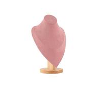 Essential Oil Bag Solid Wood Mannequin Bust Necklace Display Stand Portrait Model Neck Pendant Jewellery Storage Rack Holder(L 28 * 18 * 12.6cm)