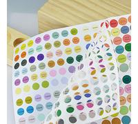 Essential Oil Bottle Cap Labels 960 Cap Stickers 5 Sheets for Rollerballs Bottles, Aromatherapy Set, Wooden Box-Perfect Lid Stickers to Keep Your Essential Oils Organized