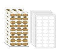 Essential Oil Bottle Labels Stickers,Writabel Kraft Paper Stickers,270 Pcs Essential Oil Bottle Labels and 270 Pcs Label Protectors
