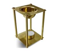 Essential Oil, Brass Wax Burner |Stylish Lumiere Brass Diffuser for Essential Oils, Bakhoor, Wax Melts for Aromatherapy, Relaxing Scents & Calming Ambience for Home,Office & Spa (BR1)