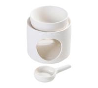 Essential Oil Burner Candle Melt Burner for Desk Porch White 9.3x10cm