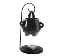 Essential Oil Burner Wax Melt Burner,Hanging Cauldron Oil Burner,Aromatherapy Aroma Burner Ceramic Oil Diffuser Candle Tealight Oil Warmer Yoga Spa Home Bedroom Decor Housewarming Gift (Black)