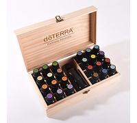 Essential Oil Carrying Case,25 Slot Wooden Essential Oil Storage Box,Essential Oil Bottles Display Stand,Fragrance Oil Storage Box,Ideal Presentation Box for Perfume Nail Polish Essential Oils