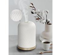 Essential Oil Diffuser,110ML Diffusers for Essential Oils Large Room, Ceramic Diffusers Decorative Ultrasonic Defuzzer, Ideal for Aesthetic Home,Dorm Décor, Yoga,White