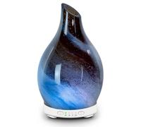 Essential Oil Diffuser 120ML Art-Glass Aromatherapy Oil Diffuser-Aroma Humidifier Glass Diffuser,7 Color Changing Light Waterless Auto-Off Ultra-Quiet for Sleeping Yoga Home Ofice and Gift