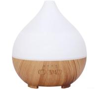 Essential Oil Diffuser 140ml USB C Wood Design Cool Mist Humidifier Silent Night Light for Bedroom(A)