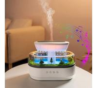 Essential Oil Diffuser 250ML Cloud Humidifier Rain Water Drip Aromatherapy Diffuser Air Humidifier with 7 Colors Light, Micro Landscape, White Noise, Timing, Auto-Off for Home Office