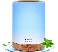 Essential Oil Diffuser, 300ml Diffusers for Home, Anion Oil Diffusers with 7 LED Lights, Ultrasonic Aromatherapy Diffuser with 4 Timer and Waterless Auto-Off, Air Humidifier for Bedroom, Office