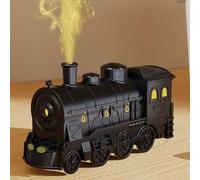 Essential Oil Diffuser, 300ml USB Steam Train with Remote Control, Colourful Aromatherapy Lamp Humidifier for Home(Black)