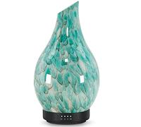 Essential Oil Diffuser Aroma Ultrasonic Diffuser, Night Light with Handmade Glass, BPA Free, 7 Color Changing Waterless Auto-Off Timer Setting 120 ML (Green)