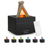 Essential Oil Diffuser, Bonfire Aromatherapy Diffuser, 280ML Campfire Flame Fire Diffuser for Home with 7 Colour LED Lights, Timer, Auto Shut-Off, Mist Humidifiers, Aromatherapy Gifts for Women