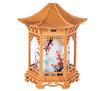 Essential Oil Diffuser - Chinese Lantern Aroma Diffuser & Night Light, 160ml with Dual Mist Modes, Dual Color Temperatures, Shallow Wood Grain for Bedroom Office, Khaki