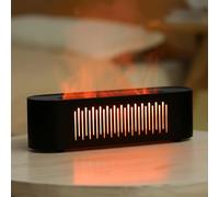 Essential Oil Diffuser, Fireplace Fire Flame Aromatherapy Diffuser, 260ML Cool Mist Humidifier, Scent Aroma Diffuser with 7 Colors Light, Timer and Auto-Off, Perfect for Home Bedroom Office