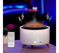 Essential Oil Diffuser for Bedroom, 250ml Jellyfish Mist Flame Aromatherapy Air Humidifier, Aroma Diffuser with 8 Colour LED Lights, Timers, Waterless Auto Shut-Off (V28-White)