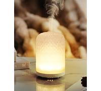 Essential Oil Diffuser Glass Aromatherapy Diffuser - 2.4MHz Ultrasonic Cool Mist Scent Aroma Diffuser, Whisper Quiet with Auto Shut-Off, Timer Setting & Eye-Comfort Warm Light for Home
