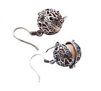 Essential Oil Diffuser Hook Earrings 1 Pair Filigree
