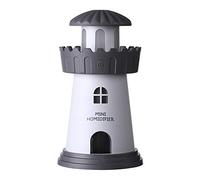 Essential Oil Diffuser Humidifier Mini Lighthouse Shape, Portable 150ml, Mini USB Interface, Rendering Lights, For Bedroom, Car, Office, gray