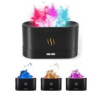 Essential Oil Diffuser,Imitation Flame Aromatherapy Diffuser, Aromatherapy Cool Mist Diffusers With Flame Effect,180ml Air Aroma Diffuser, Aroma Diffusers for Bedroom, Office, Spa, Yoga (Black)