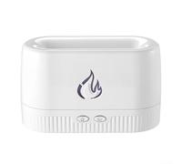 Essential Oil Diffuser in Trendy Retro Flame Design, Silent Operation with 200ML Water Tank, Automatic Shut Off for Safe Extended Use and Comfortable Hydration (White)