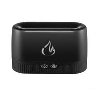 Essential Oil Diffuser in Trendy Retro Flame Design, Silent Operation with 200ML Water Tank, Automatic Shut Off for Safe Extended Use and Comfortable Hydration (Black)