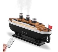 Essential Oil Diffuser, Jellyfish Mist Diffuser Ship Model Aromatherapy Diffuser with Remote 7 Colors Night Lights 2 Mist Mode for Home Bedroom