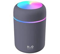 Essential Oil Diffuser Portable Colorful Cool Mini Humidifier, 300ml USB Personal Desktop Humidifier with 7-Color LED Night Light, Auto-Off, Ultra-Quiet, Suitable for Home, Office, Baby Room, Car