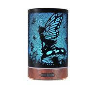 Essential Oil Diffuser, Ultrasonic Diffuser for Essential Oil, Cool Mist Humidifier Aromatherapy Diffuser with 7 Color Lighting Changing Modes, Waterless Auto Shut-Off for Home（Flower Fairy）