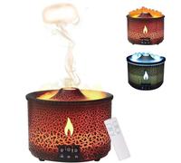 Essential Oil Diffuser, Volcano Air Humidifiers with LED Lamp, 300ml Spray Humidifier with 2 Modes Fire Mist Waterless Auto Shut Off Aromatherapy Diffuser with Remote Control for Bedroom Home, Office