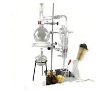 Essential Oil Distillation Kit - 500ml Distillation Apparatus with High Borosilicate Glassware, Alcohol Lamp, and Ceramic Mesh for Hydrosol and Pure Water