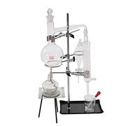 Essential Oil Distillation Kit 500ml Home Distiller Distilling Purifier Glassware Kits Essential Oil Pure Water Glassware Kits Clear Distillation Equipment for Distillation, Separation, Purification