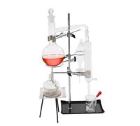 Essential Oil Distillation Kit, 500ml Lab Glassware Set With Serpentine Condenser, 28 Pcs Steam Distiller Equipment For For Distillation, Separation, Purification
