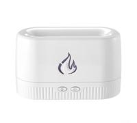 Essential Oil Flame Diffuser with Retro Design, Silent Operation, 200ML Capacity for Extended Mist, Automatic Shut Off for Safety in Home or Office Spaces (White)