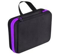 Essential Oil Organizer 30 Bottles 5ml 10ml Portable Eva Essential Oil Carrying Case With Handle And Dual Zippers Shockproof Essential Purple