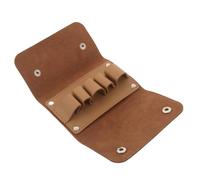 Essential Oil Organizer Case for Mini Bottles, Pu Leather Brown