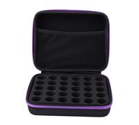 Essential Oil Pouch 10/15ML Essential Oil Bags 30/60 Bottles Elasticity Carrying Boxs Shockproof Storage Case Portable Travel(Purple 30 Slots)