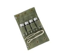 Essential Oil Storage Pouch Canvas Storage Bag for Massage Essential Oil Bottles Outdoor Barbecue Seasoning Bottle Pouch(Green)