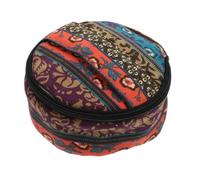 Essential Oil Travel Case Storage Bag Canvas with Cover, Multigrid | Study or Bedroom Use, Random Pattern, Easy Access and Classification, Colorful Design