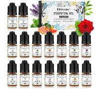 Essential Oils Set - 16 Aromatherapy Essential Oils for Home Care, Diffusers, Candle Making, Humidifier - Ylang-Ylang, Peppermint -6ml