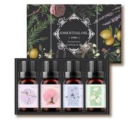 Essential Oils Set, Essential Oils for Diffusers for Home 4×10ml, Aromatherapy Oil Fragrance Oil for Diffuser, Home, Candle, Soap Making, Fragrance Set Includes Gardenia, Lavender,Rose,Jasmine