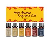 Essential Oils Set for Diffuser 6 x 10 ml, Aromatherapy Fragrance Oil, Aroma Oil Gift Set for Soap at Home, Fragrances for Candle Soap Making, Dryer Ball, Pumpkin Cake, Autumn Wilderness (1 Set, Aloe