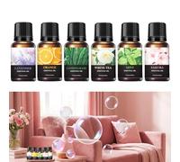 Essential Oils Set,Fragrance Essential Oils for Diffusers for Home-White Tea, Mint, Lemongrass, Sweet Orange, Lavender, Cherry Blossom（6 x 10ml）