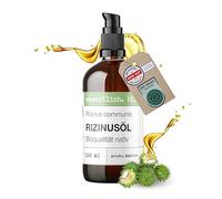 Essential Organic Castor Oil Cold Pressed 100 ml for Caring for Eyelashes and Eyebrows - Skin and Hair