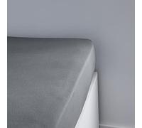 Essential Plain Jersey Fitted Sheet 140 x 190 cm Steel