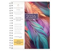 Essential PRO 2026 Daily, Weekly & Monthly Planner, 7"x9": 14 Months (Nov 2025 - Dec 2026) Monthly Tabs,Daily Tracking,Notes Pages,Storage Pocket,Bookmark w Sticky Notes (Pastel Peacock)