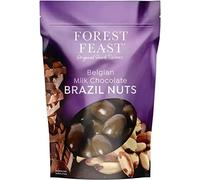 ESSENTIAL PRODUCTS FOREST FEAST Belgian Milk Chocolate Brazil Nuts 700g | Natural Gluten Free Snack Coated in Belgium Extra Smooth Milk Chocolate, High Covered Brazil Nuts, Whole Brazil Nuts