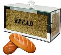ESSENTIAL PRODUCTS GOLD/SILVER Crushed Crystal Diamond Bread Bin Glass Box Jar Kitchen Dining New XXL 30CM | Ideal Present for any Occasion | Limited Edition | Sold