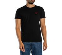 Essential Serif Logo T-Shirt Black/Neon Red XXL