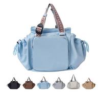 Essential Tote, 15 Smart Pockets, New Multifunctional Large-Capacity Handbag, Multifunctional Travel Organizer Bag (Blue)